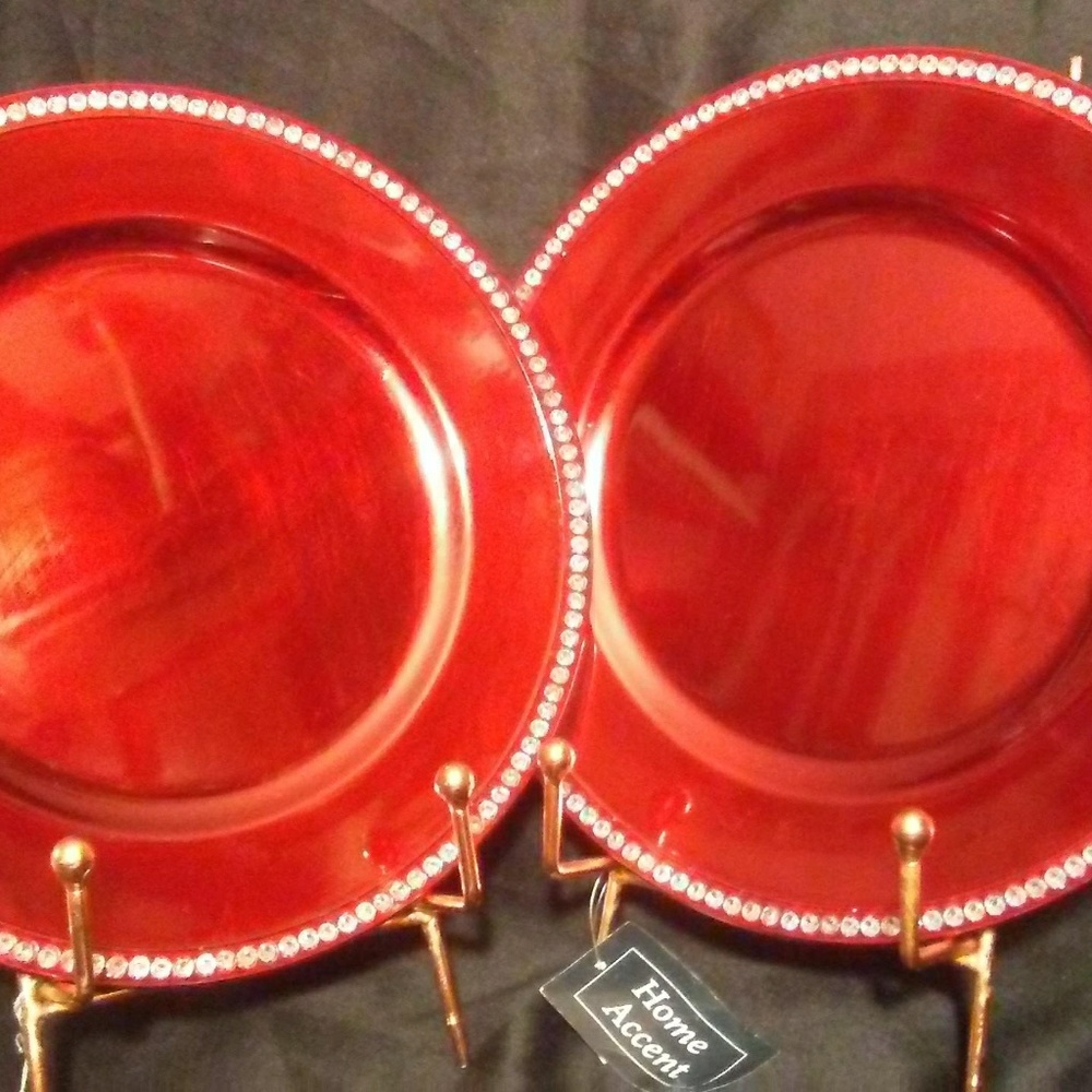 holiday charger plates stands sold seperatly